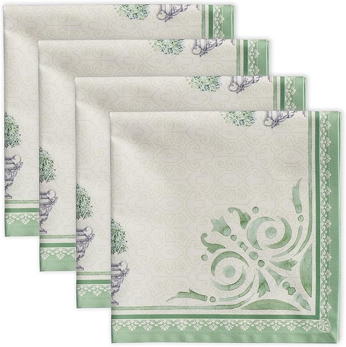 Maison d' Hermine Cloth Napkins Set of 4 100% Cotton Everyday Reusable Square Napkins Cloth Washable, Dinner, Party, Wedding, Restaurant, Spring/Summer (Jardin Du Roy, 20" x 20") | Everyday Square Napkins Cloth Washable Dinner Party Wedding Restaurant ... by MaisondHermine