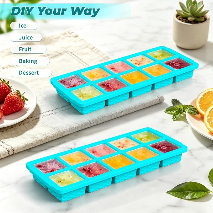 Silicone Freezer Molds for Food, 5-Pack with Steel Rim for Meal Prep | 100% Food-Grade Silicone, BPA-Free, Oven and Dishwasher Safe. Perfect for Freezing Lasagna, Casseroles, Soups & Sauces - Image 6