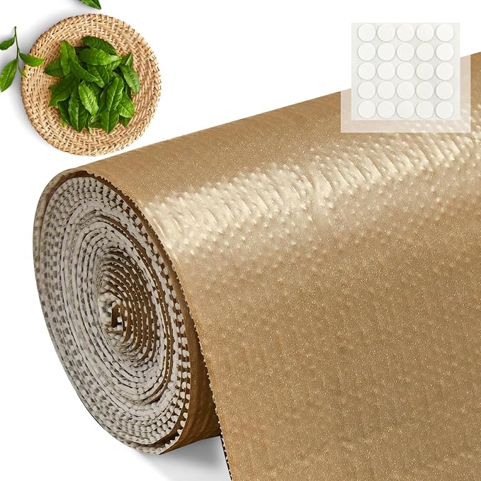 Shelf Liner for Kitchen Cabinets and Drawers, 18" x 240" Beige | Non-Adhesive Design, Waterproof & Non-Slip Protection, Easy Cut to Fit, Washable and Reusable, Pantry Storage by MIAONET