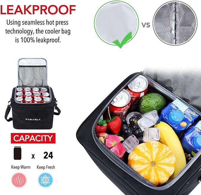 Waterproof Car Trunk Organizer with Cooler Bag | Collapsible Storage, Foldable Cover, Removable Leakproof Cooler, Adjustable Securing Straps, Fits SUVs and Trucks - Image 3