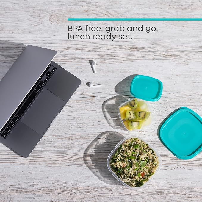 FiNeWaY 7pc Nesting Stackable Food Storage Containers Box with Airtight Lids BPA Free Lunch Snack Meal Boxes Kitchen Reusable Organiser Portion Control - Image 5