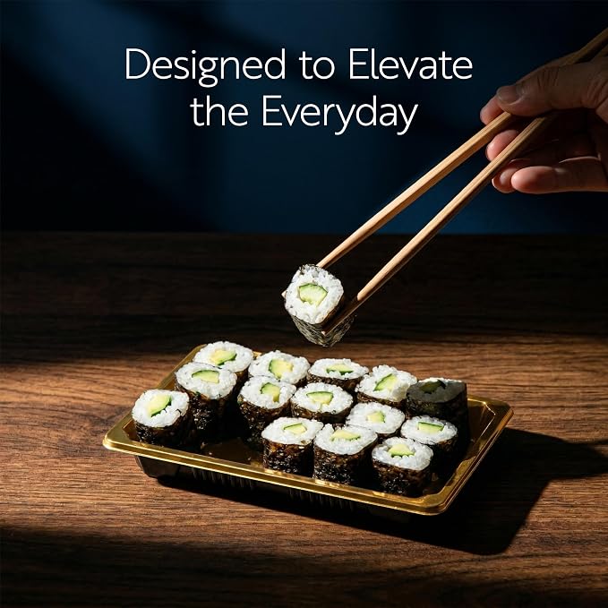 Restaurantware Plastic Sushi Trays 100 Pack of 6.5 x 4.33 x 1.57 Inch With Clear Lids Leak-Resistant Sushi Take Out Boxes Stackable Containers For Grab-And-Go - Image 7