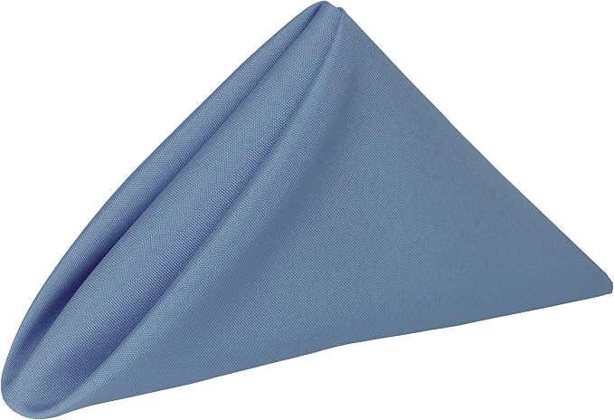 17x17-Inch Polyester Cloth Napkins, Periwinkle, Set of 60 | Bulk Case of 5 Dozen, Square, Seamless, Serged Edges, Machine Washable, Wrinkle-Resistant, Flame-Resistant, Stain-Resistant by UltimateTextile