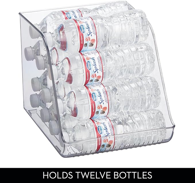 iDesign Plastic Water Bottle Organizer for Fridge, Clear, 2-Pack | Bottle Holder, For Kitchen and Pantry - Image 5