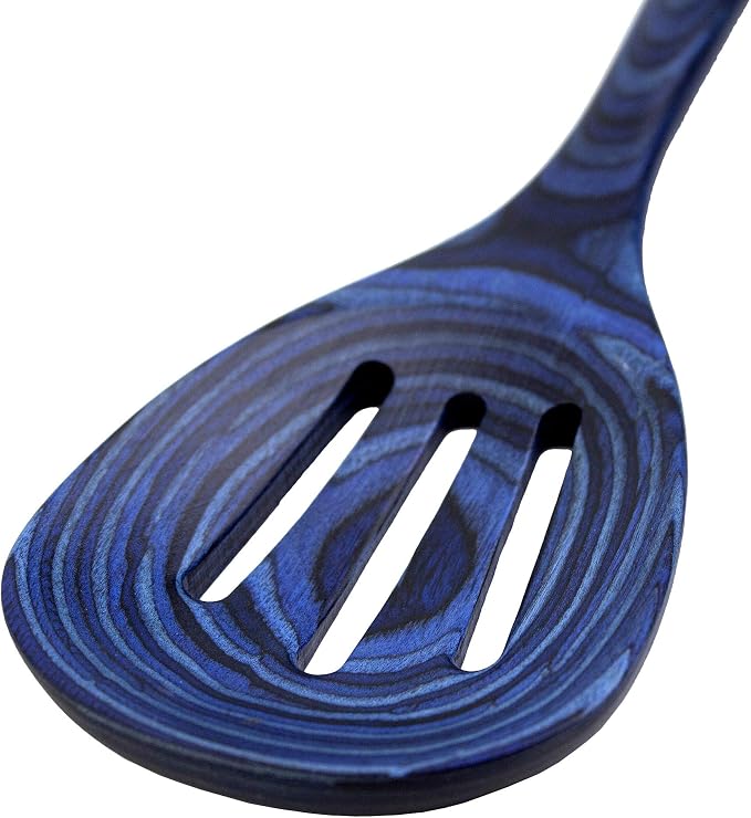 Totally Bamboo Baltique Malta Collection 12-1/2" Wooden Cooking Spoon, Safe for Nonstick, Slotted Spoon - Image 3