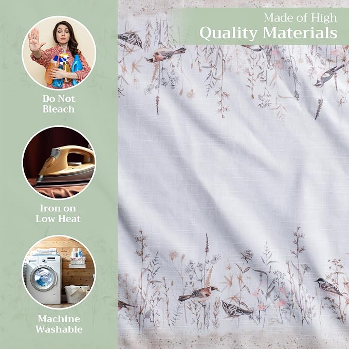 Maison d' Hermine Cloth Napkins Set of 4 Reusable 100% Cotton (20" x 20") | Everyday Square Napkins Cloth Washable Dinner Party Wedding Restaurant Hotel Kitchen Spring Summer - Meadow Florals - Brown - Image 3