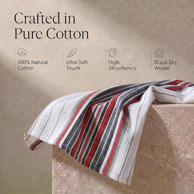 Urban Villa Kitchen Towels Cotton Dish Towels 20”x30” (Set of 6) White - Image 4