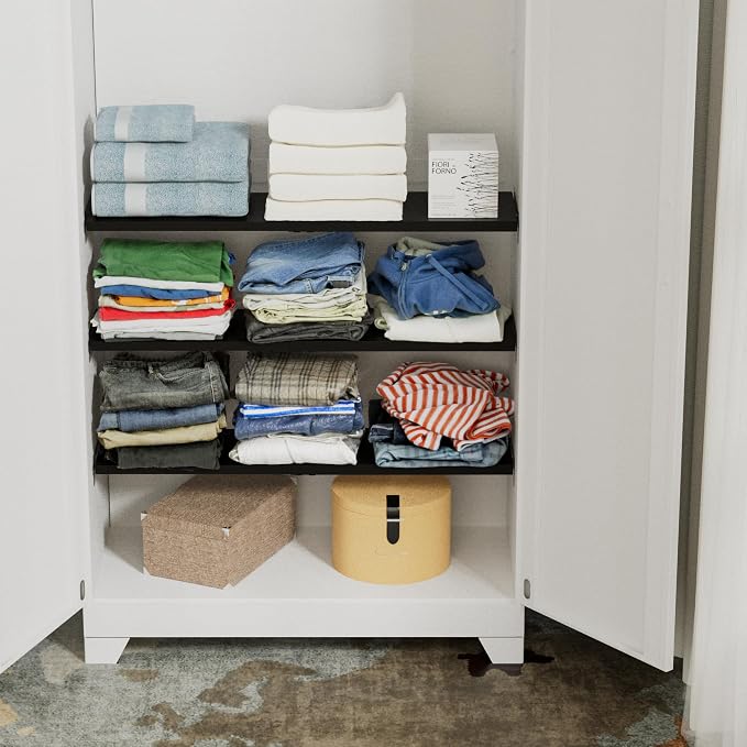 Expandable Closet Tension Shelf Organizers, Cabinet Rack Storage for Wardrobe Divider Shelves Pantry Cupboard Kitchen (2 Pack, W11.81 x L: 17" to 31") - Image 4