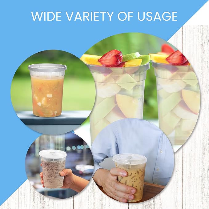 Deli Containers with Lids, Food Storage Containers with Lids 32 OZ (32 OZ -24 sets) - Image 3