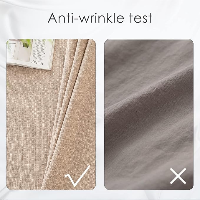 BALCONY & FALCON Rectangle Table Cloth Waterproof Beige 118"x57" | Rectangular Washable Wrinkle Resistant Table Cloth Linen Fabric Tablecloths for Dining Party Kitchen Wedding and Outdoor Use - Image 4