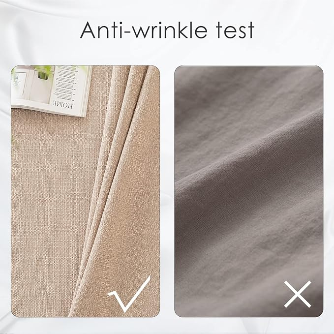 BALCONY & FALCON Rectangle Table Cloth Waterproof Beige 85"x57" | Rectangular Washable Wrinkle Resistant Table Cloth Linen Fabric Tablecloths for Dining Party Kitchen Wedding and Outdoor Use - Image 4
