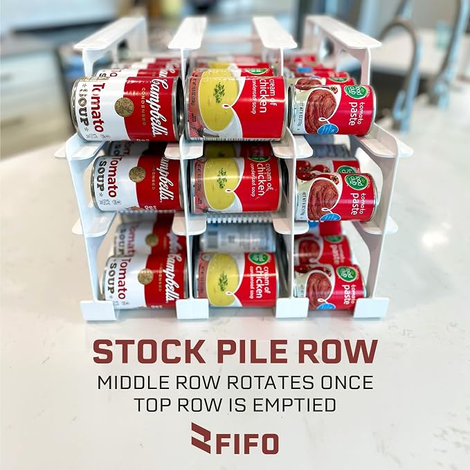 FIFO Pantry Storage Organizer Dispenser Rack for Canned Goods/Drinks, 54-Can Capacity - Image 4