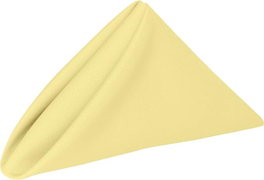 17x17-Inch Polyester Cloth Napkins, Cornsilk, Set of 36 by UltimateTextile