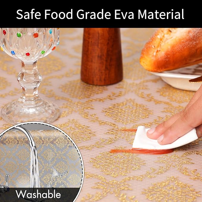 Cooyes Shelf Liner for Kitchen Cabinets – Non-Adhesive Waterproof Drawer Liner – Durable EVA Material Easy-to-Cut Shelf Paper for Refrigerator, Cupboard, Dresser with Modern Pattern - Image 6