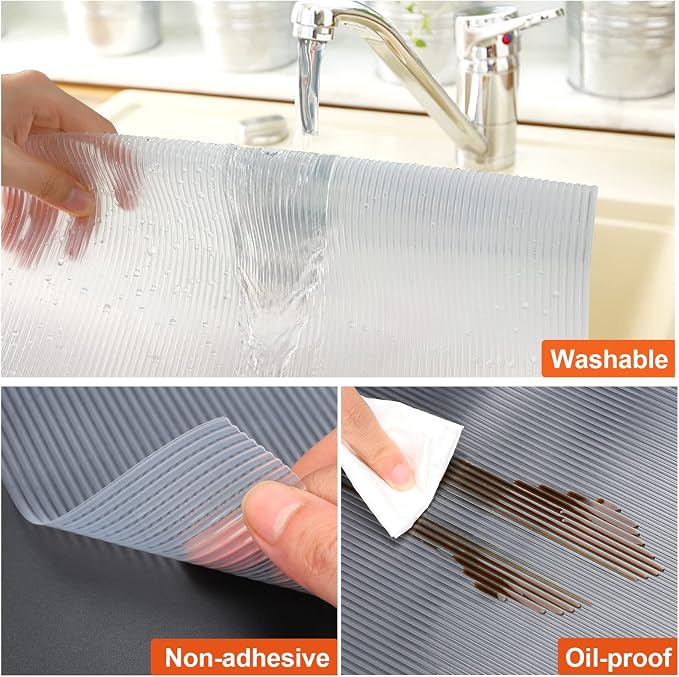 Anoak Shelf Liner Cabinet Liner, Non Adhesive Drawer Liner, Washable 20 Inch x 35 FT(420 Inch) Waterproof Durable Non-Slip Shelf Liner for Kitchen, Drawer, Refrigerator - Image 2