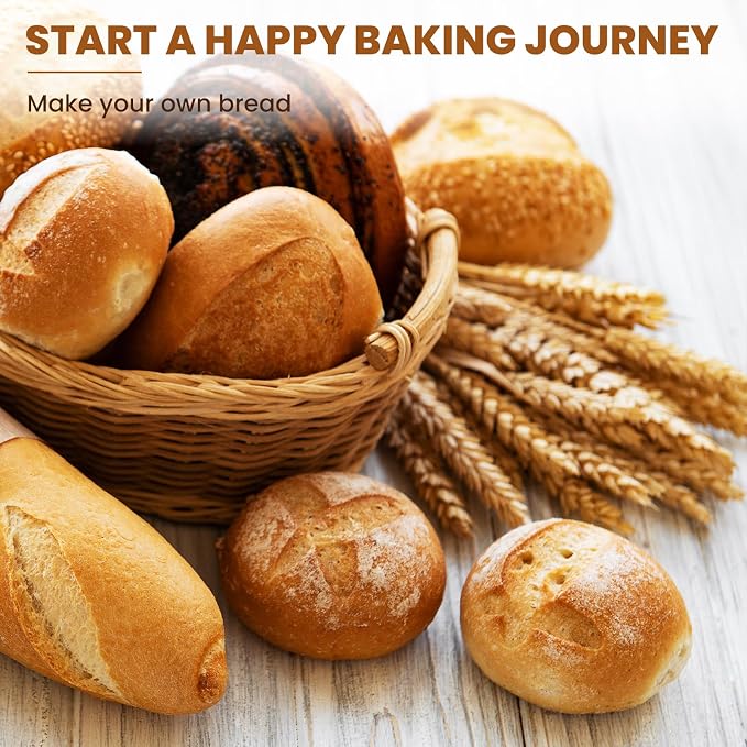 5 Inch Banneton Bread Proofing Basket Set of 6, Kikcoin Mini Sourdough Bread Baking Supplies, Small Banneton Basket Proofing Baskets for Sourdough Bread Baking - Image 6