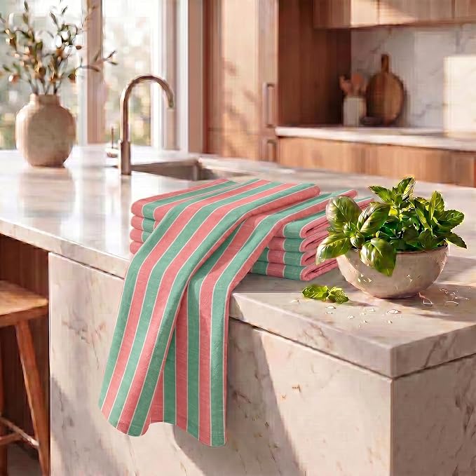 Urban Villa Kitchen Towel Cotton Dish Towels 20”x30” (Set of 6) Christmas - Image 6