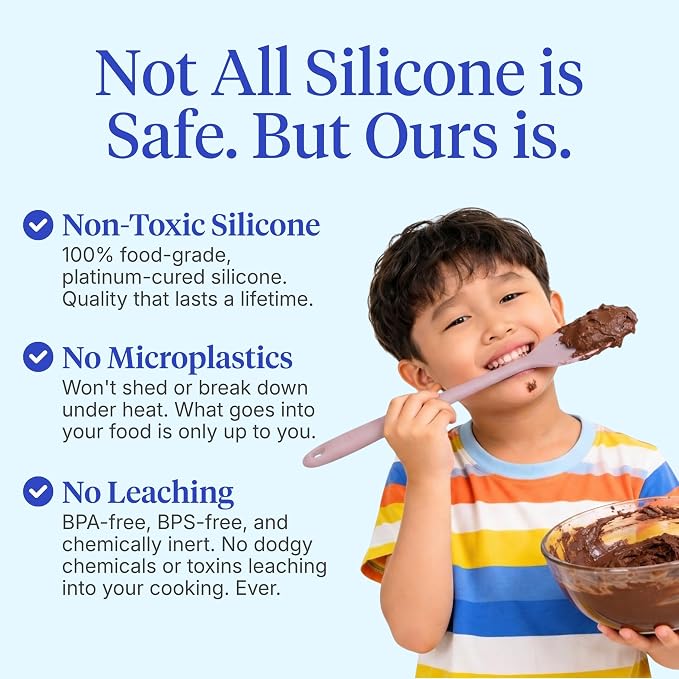 GIR 5-Piece Silicone Kitchen Utensils Set, Non-Toxic Cooking Utensils for Cooking and Baking, Heat Resistant, Food Grade, Dishwasher Safe Rubber Spatula, Ladle, Spoon - Rose - Image 4