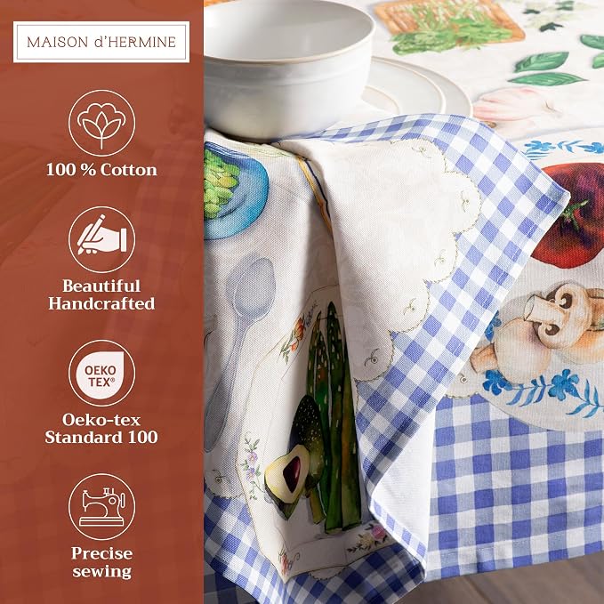 Maison d' Hermine Cloth Napkins Set of 4 Reusable 100% Cotton (20" x 20") | Everyday Square Napkins Cloth Washable Dinner Party Wedding Restaurant Hotel Kitchen Spring Summer - Gourmand - Image 2