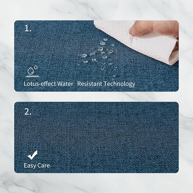 BALCONY & FALCON Rectangle Table Cloth Waterproof Navy Blue 13.8"x 17.7" 6pcs - Image 3