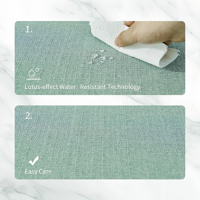 BALCONY & FALCON Rectangle Table Cloth Waterproof Celadon Green 13.8"x 17.7" 4pcs - Image 3