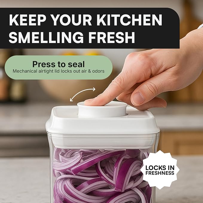 Bop Top Airtight Food Storage Containers | Pop-Top Lid | 3.5 Cups / 30 Oz | kitchen canister set, for flour, sugar, snacks, pasta, baking - Image 7