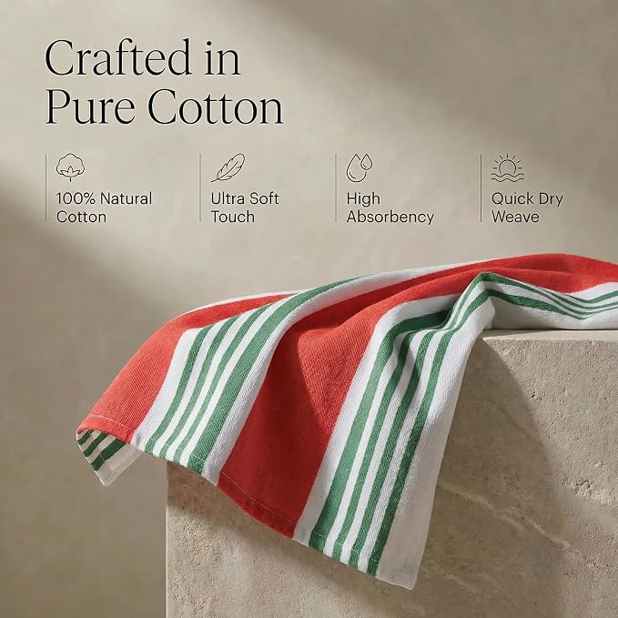 Urban Villa Kitchen Towels Cotton Dish Towels 20”x30” (Set of 6) Christmas - Image 4