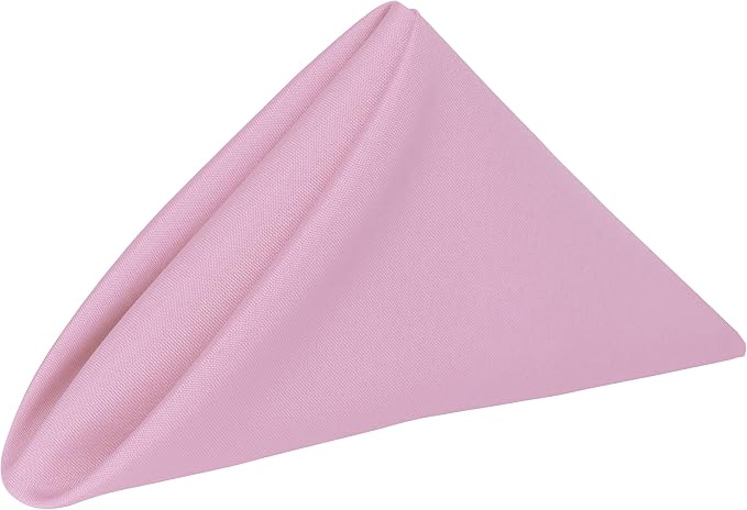 20x20-Inch Polyester Cloth Napkins, Pink Balloon Set of 12 | Bulk Case of 1 Dozen, Dinner Napkins, Square, Serged Edges, Machine Washable, Wrinkle-Resistant, Flame-Resistant by UltimateTextile