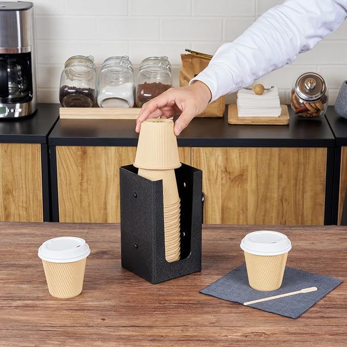 Restaurantware Restpresso Coffee Bar Organizer, 1 Count Durable 1 Compartments, Compact Size, Black Plastic Tabletop Coffee Supplies Organizer For Homes, Office Spaces, Breakrooms, and Lounges - Image 5