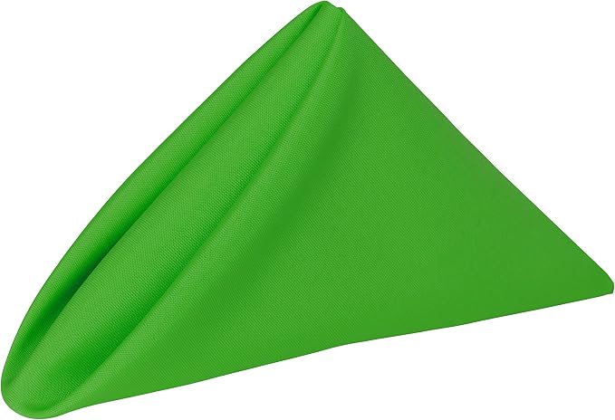 17x17-Inch Square Polyester Cloth Napkins, Kelly Set of 60 | Bulk Case of 5 Dozen, Dinner Napkins, Serged Edges, Machine Washable, Wrinkle-Resistant, Flame-Resistant, Green by UltimateTextile