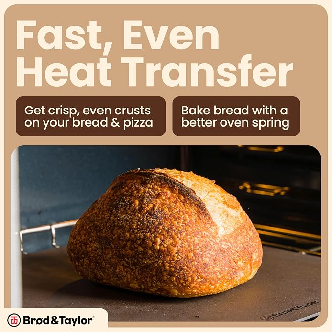Brod & Taylor Bread Steel Duo, Bake Two Loaves at Once and Pizzas, Fast Preheating, Extra Durable Solid Steel, Pre-Seasoned & Ready For Baking - Image 3