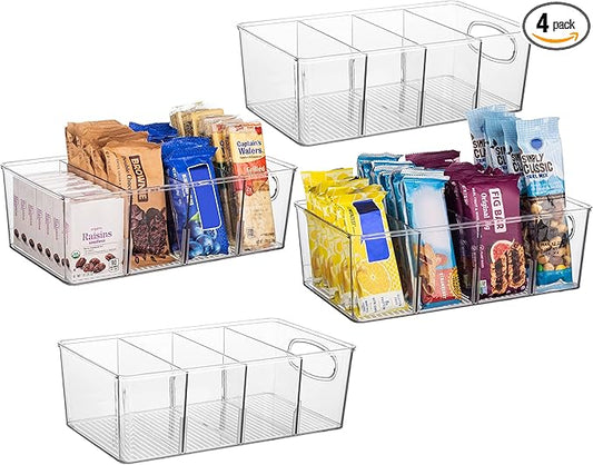 ClearSpace Pantry Organizers and Storage, Cabinet & Kitchen Organizer and Storage - Fridge Organizer, Drawer Organizer and Snack Organizer - Refrigerator and Cupboard Shelf Organizer by ClearSpace