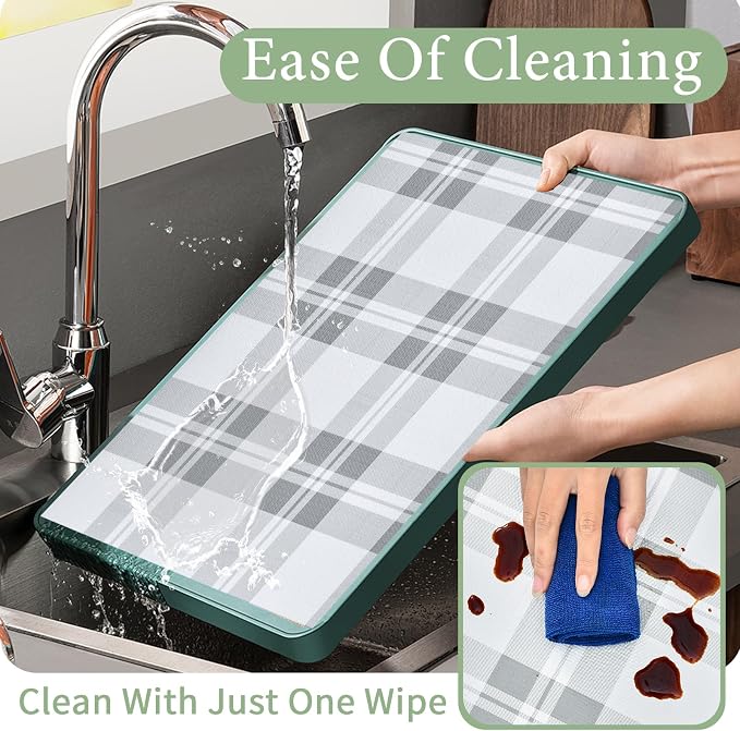 Drawer and Shelf Liner for Kitchen Cabinet: 12 in X 20 Ft Non Slip | Waterproof Shelf Paper Non Adhesive Refrigerator Liners Light Grey Lattice Easy Liners for Bathroom - Image 4