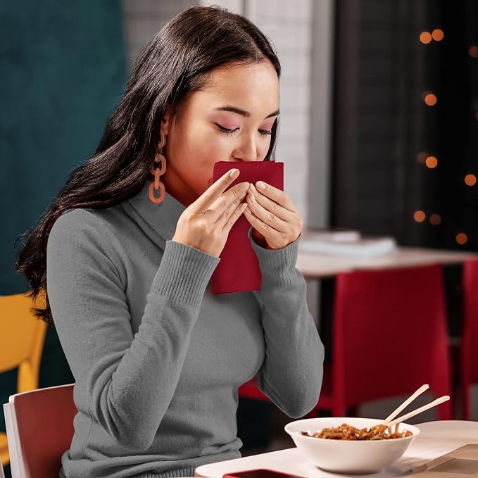 Utopia Kitchen Cotton Blend Red Cloth Napkins [12 Pack, 18x18 Inch] | Absorbent Washable and Reusable for Dinner, Restaurant, Lunch, Wedding and Hotel - Image 9