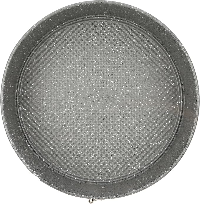 David Burke 9" Springform Pan – Carbon Steel Cheesecake Mold with Removable Bottom, Oven Safe, PFTE & PFOA Free – Gray Speckle - Image 3