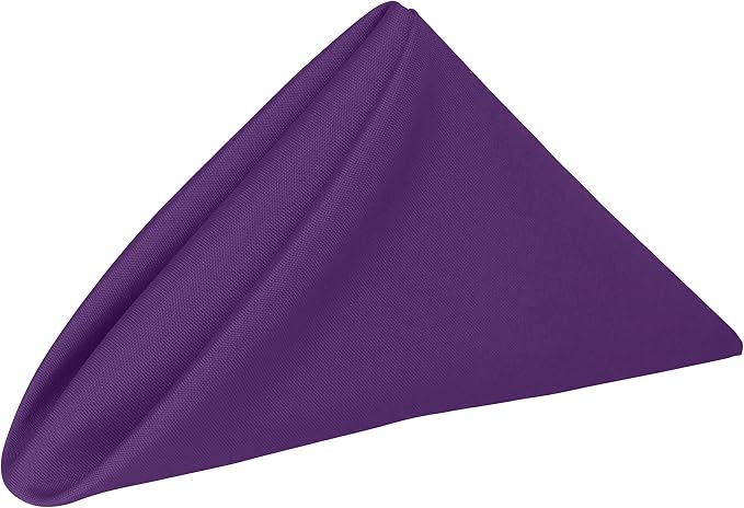 17x17-Inch Square Polyester Cloth Napkins, Plum, Set of 36 by UltimateTextile