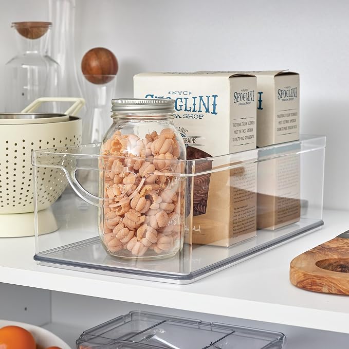 iDesign Stackable Clear Plastic Extra Long Storage Bin | Organizer for Kitchen Cabinet or Pantry - Image 8