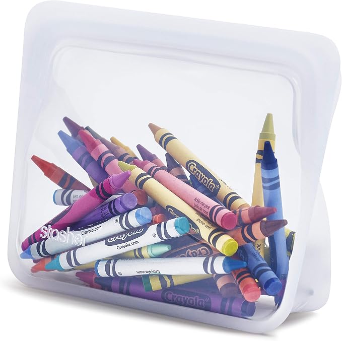 Stasher Reusable Silicone Storage Bags (Mini, Clear) and (Sandwich, Clear) - Image 2