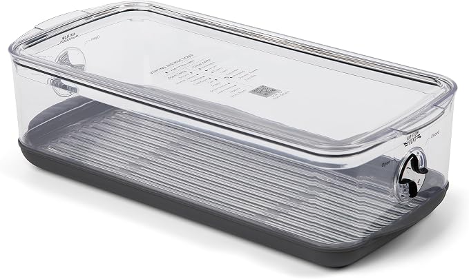 Progressive ProKeeper Stackable Produce ProKeeper Storage Container with Stay-Fresh Vent System (PKS-917 (5.7qt Long Produce)) by ProgressiveInternational