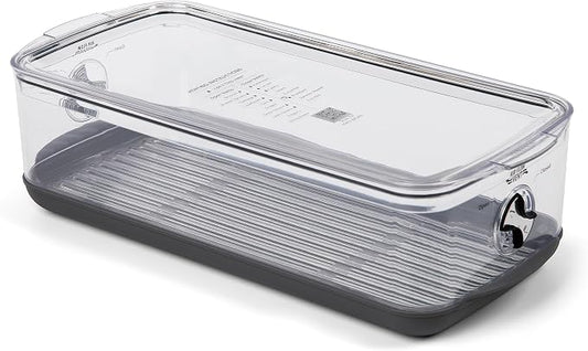 Progressive ProKeeper Stackable Produce ProKeeper Storage Container with Stay-Fresh Vent System (PKS-917 (5.7qt Long Produce)) by ProgressiveInternational