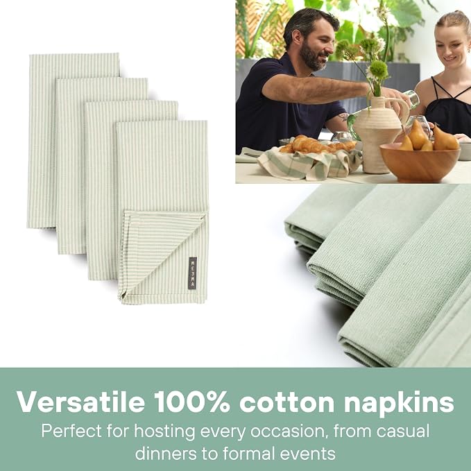 Cloth Napkins, Washable Cotton Dinner Napkins, Kitchen Table Gift Set - Image 5