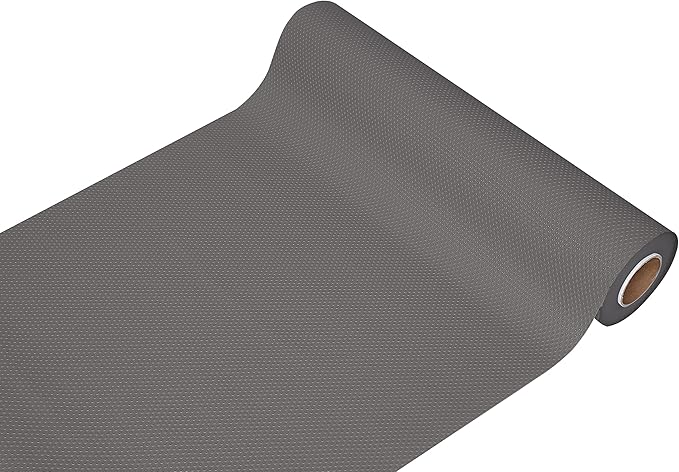 EVALAND Shelf Liner Cabinet Liner Non-Adhesive Drawer Liner 17.7 in x 33 FT | Non-Slip, Washable, Waterproof, Fridge Liners, Contact Paper, Shelf Liners for Cabinets, Kitchen, Refrigerator, Gray by EVALAND