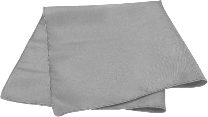 20x20-Inch Polyester Cloth Napkins, Silver, Set of 12 - Image 2