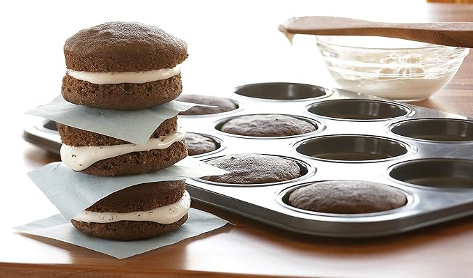 Fox Run Non-Stick Baking Pan, Whoopie Pie Pan, 12 Cup Muffin Top Pan | Nonstick For Easy Baking, Relase & Cleaning | Bake Whoopie Pies, Muffin Tops & Burger Buns | Whoopie Pie Baking Essential - Image 3