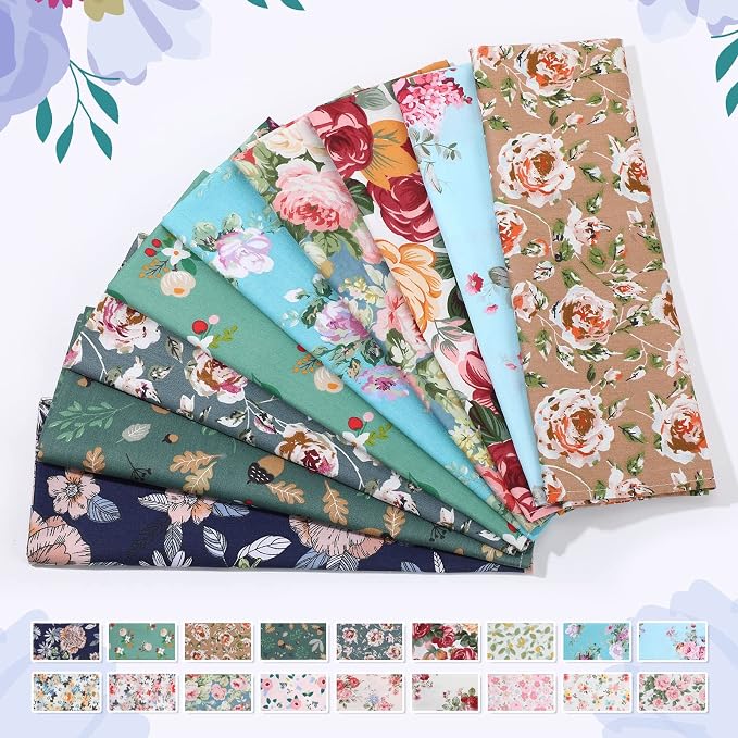 Moukeren Floral Cotton Cloth Napkins Set of 36, 15 x 15 Inch Flower Dinner Napkins Reusable Washable Decorative Table Flower Printed Home Decor for Kitchen Lunch Wedding Party Decor - Image 4