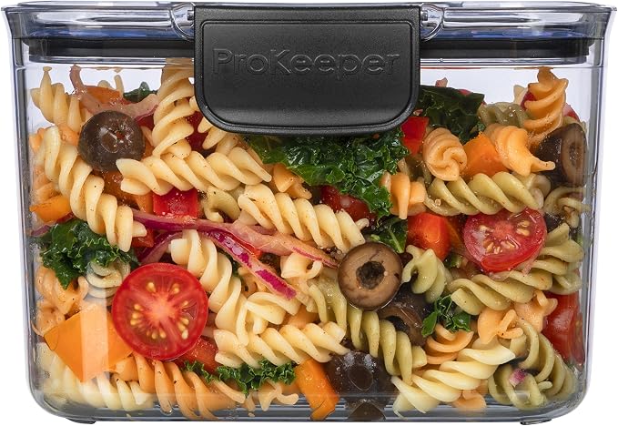 Progressive Prokeeper + Deli Storage Set: Air-Tight Silicone Sealed Containers w Grooved Bottom, Dry Erase Lid, BPA-Free, Stackable, Keeps Meats & Cheeses Fresh Longer, PKS-706C Tall Deli 1.65L - Image 7