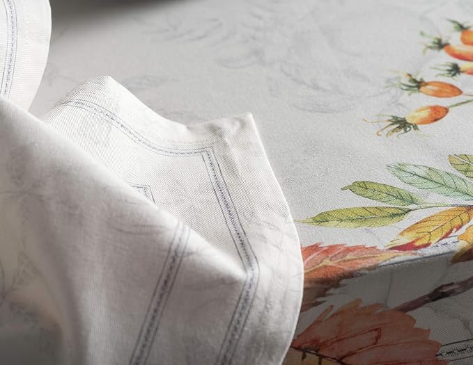 Maison d' Hermine Cloth Napkins Set of 4 Reusable 100% Cotton (20" x 20") | Everyday Square Napkins Cloth Washable Dinner Wedding Restaurant Hotel Kitchen Thanksgiving Christmas - Fruit D'Hiver - Image 9