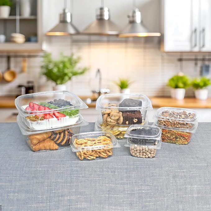 12oz RPET Clear Hinged Lid Deli Container - 200Pcs - Image 6