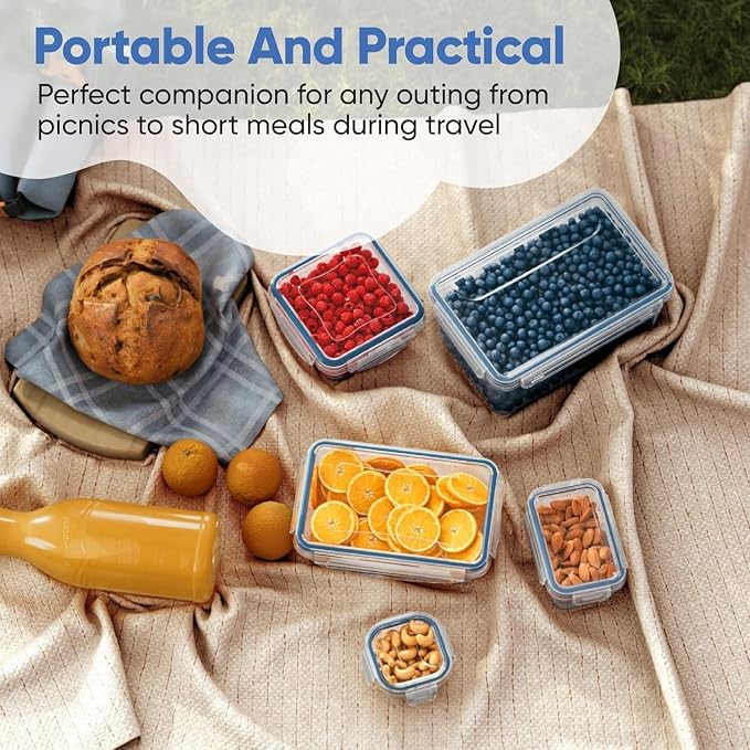 Chefs Path 48 Piece BPA-Free Plastic Food Storage Container Set with 24 Containers and 24 Lids for Kitchen Pantry Organization and Meal Prep - Image 6