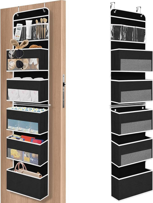 1Pack Over The Door Organizer Large Capacity Hanging Storage Room Organizer | 40 lb Capacity, Ultra-Sturdy, Detachable, Mesh Design with Clear Window, Space-Saving Organizer for Pantry, Nursery & Closet by SpaceHacks